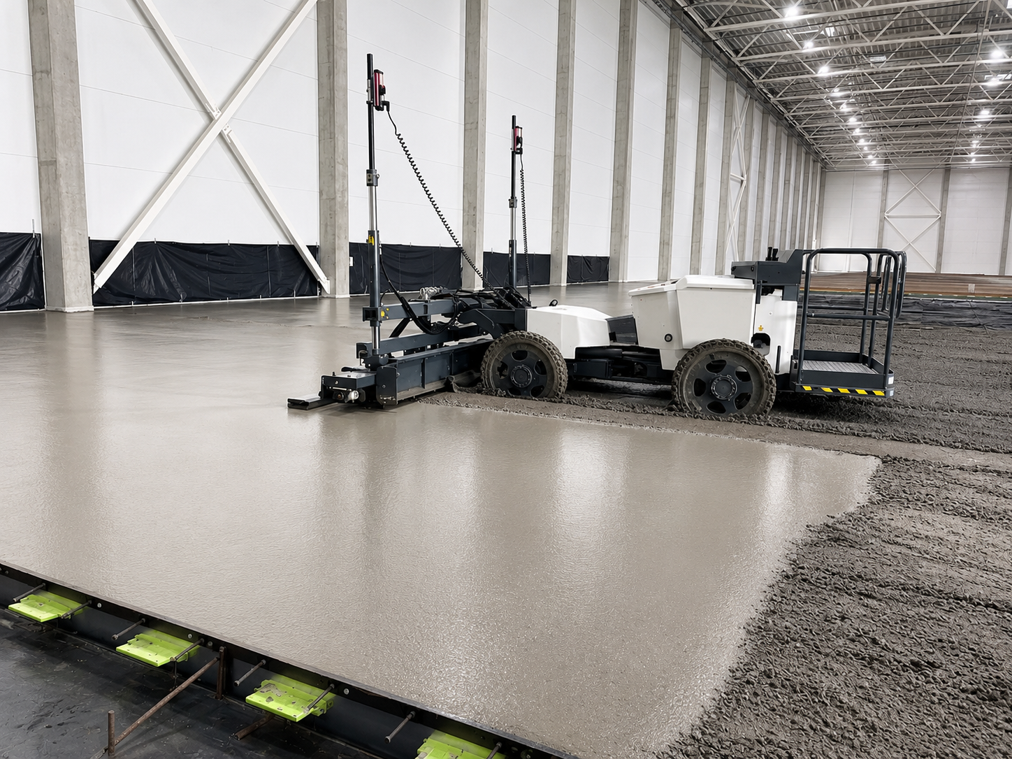 Laser screed finish